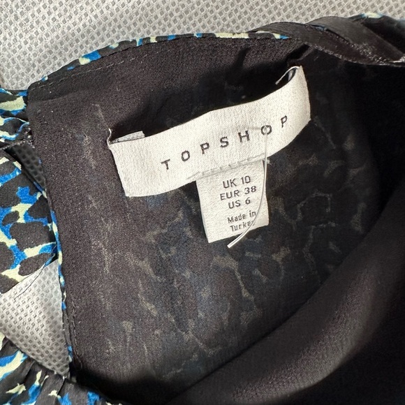 Size 10 Topshop long patterned dress - Picture 2 of 2